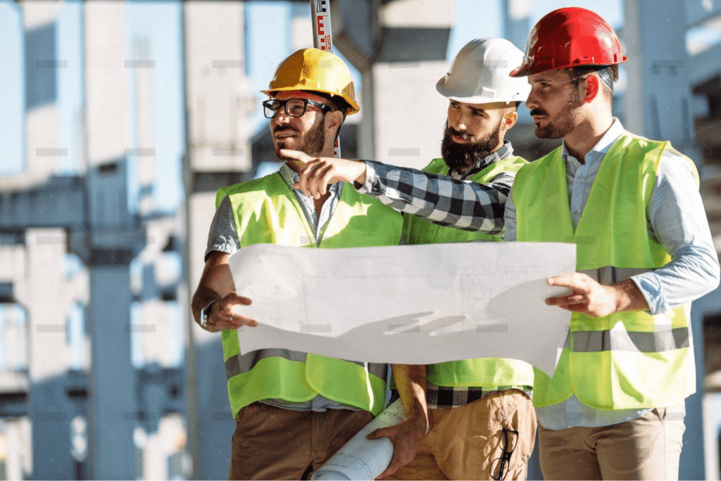 portrait-of-construction-engineers-working-on-J9KU7NC